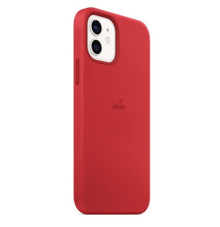 Силиконовый чехол Silicone Case Red на iPhone 12 / iPhone 12 Pro with MagSafe - премиальное качество