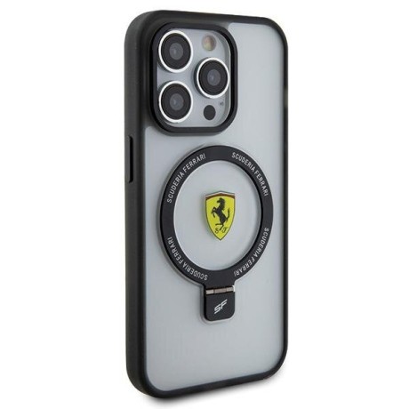 Оригінальний чохол Ferrari Ring Stand 2023 Collection MagSafe для iPhone 15 Pro - Black (FEHMP15LUSCAH)