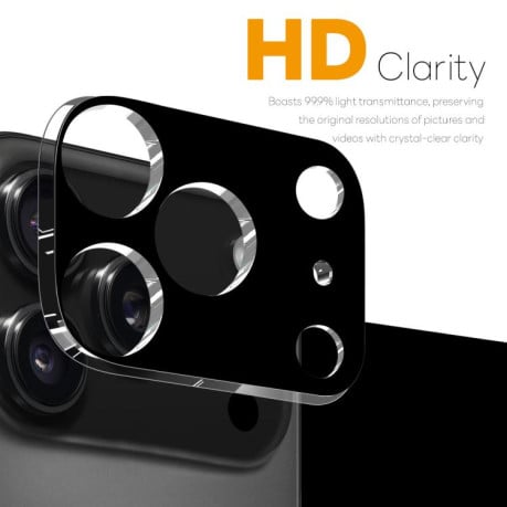 Комплект защитных стекл на камеру 2pcs NORTHJO Camera Lens Protector 3D HD Tempered Glass на iPhone 17 Pro - черный