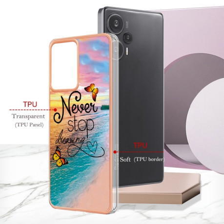 Протиударний чохол Electroplating IMD для Xiaomi Redmi Note 12 Turbo/Poco F5 - Butterfly
