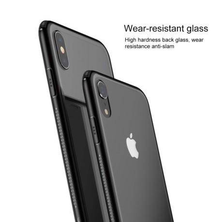 Скляний чохол Baseus See-Through для iPhone XR - чорний
