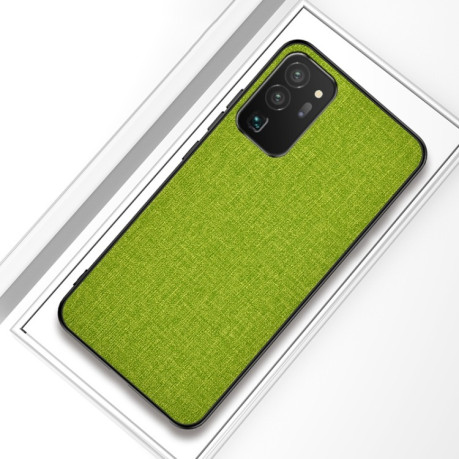 Протиударний чохол Cloth Texture на Samsung Galaxy S21 Ultra - зелений