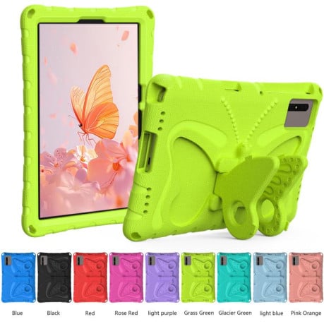 Противоударный чехол Butterfly Bracket EVA для Xiaomi Redmi Pad 2 /SE 11 2025 - зеленый
