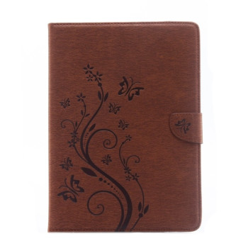 Чехол-книжка Pressed Flowers Butterfly Pattern для iPad Pro 9.7 - коричневый