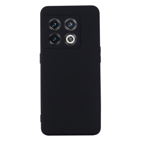 Силиконовый чехол Solid Color Liquid Silicone на OnePlus 10 Pro - черный