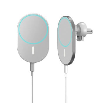 Автомобільний магнітний тримач X19 для смартфона з Magsafe зарядкою - білий