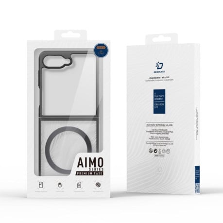 Чехол DUX DUCIS Aimo Mag гибрид TPU+PC с MagSafe матовый Frosted Feel на Samsung Galaxy Flip 7 5G - черный