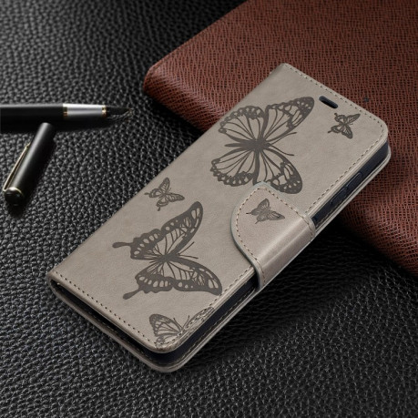 Чохол-книжка Butterflies Pattern Samsung Galaxy S21 - сірий