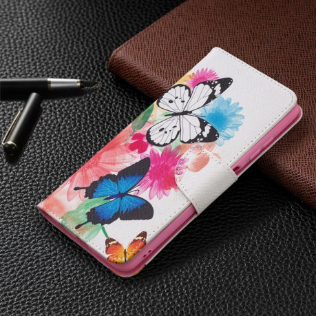 Чехол-книжка Colored Drawing Series на Xiaomi Mi Poco X3 / Poco X3 Pro - Two Butterflies