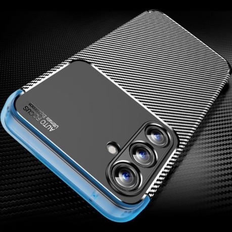 Ударозащитный чехол HMC Carbon Fiber Texture на Samsung Galaxy A35 - черный