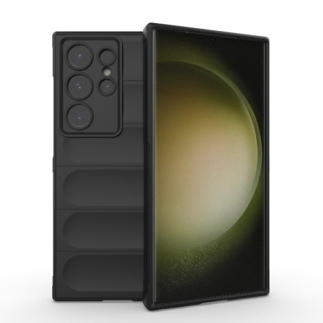 Силиконовый чехол Magic Flannel для Samsung Galaxy S24 Ultra 5G - черный