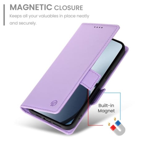 Чохол-книжка Side Buckle Magnetic Frosted Leather на Realme C75 / Realme 14x - фіолетовий