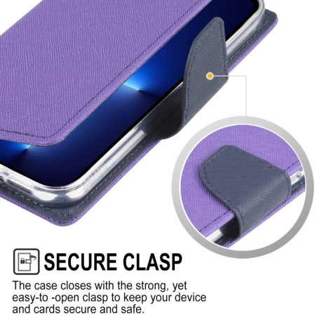 Чехол Книжка Mercury Goospery Magnetic Black для  iPhone 14 - фиолетовый