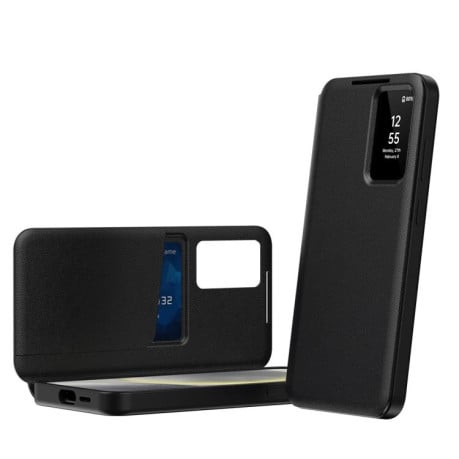 Чехол-книжка Smart View Window Leather на Samsung Galaxy S25 FE 5G - черный