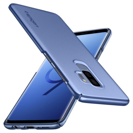Оригинальный чехол Spigen Thin Fit для Samsung Galaxy S9+ Plus Coral Blue