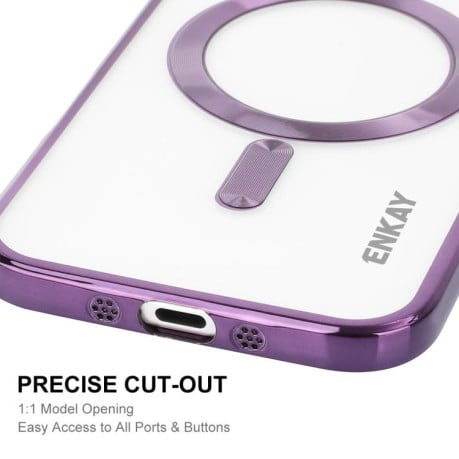 Чохол силіконовий ENKAY Hat-Prince Magsafe Electroplated на iPhone Air - чорний