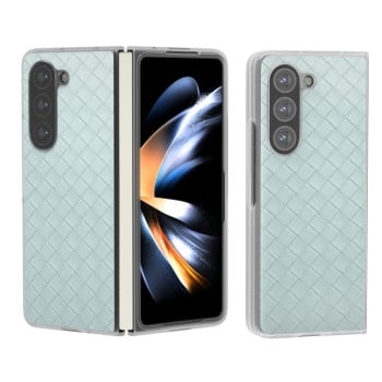 Протиударний чохол Woven Texture Frosted Translucent Frame для Samsung Galaxy Fold 6 5G - зелений