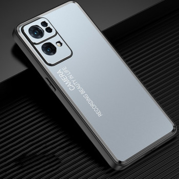 Чехол Frosted Metal для OPPO Reno7 Pro - синий