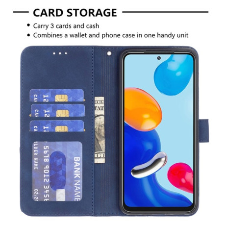 Чохол-книжка Magnetic Buckle Rhombus для Xiaomi Redmi Note 12S 4G / Note 11 - синій