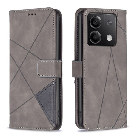 Чохол- книжка Rhombus Texture для Xiaomi Redmi Note 13 4G - сірий