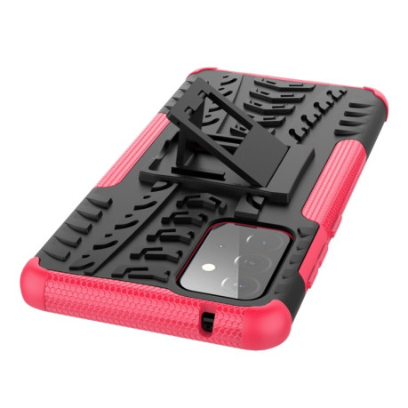 Противоударный чехол Tire Texture на Samsung Galaxy A72 - пурпурно-красный