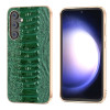 Кожаный Чехол ABEEL Genuine Leather Weilai Series для Samsung Galaxy S23 FE 5G - зеленый