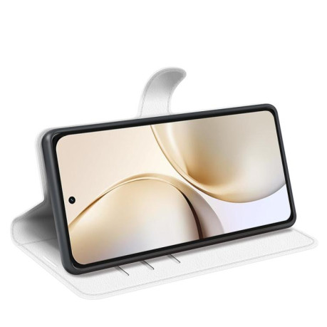 Чохол-книжка Litchi Texture Horizontal Flip Leather для Realme 14 Pro+ - білий