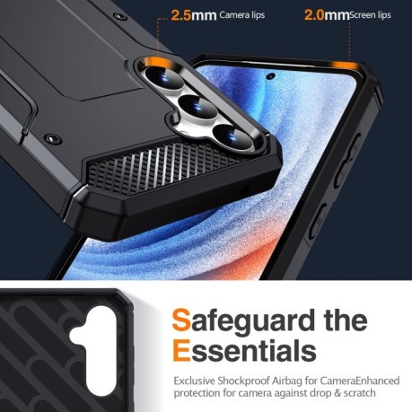 Противоударный чехол Matte Holder для Samsung Galaxy S23 FE 5G - черный