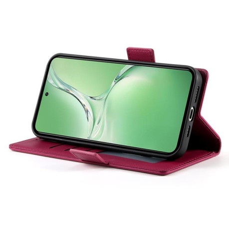 Чехол-книжка Side Buckle Magnetic Frosted Leather для OnePlus 13R/Ace 5/Ace 5 Pro - винно-красный