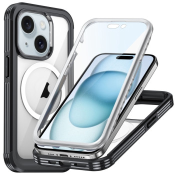 Противоударный чехол Life Waterproof MagSafe Magnetic Rugged для iPhone 15 - черный