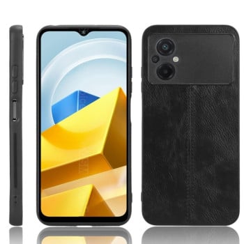 Ударозащитный чехол Sewing Cow Pattern для Xiaomi Poco M5 4G - черный