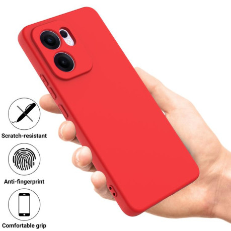 Силиконовый чехол Solid Color Liquid Silicone на OPPO Reno13 F /Reno13 FS - красный