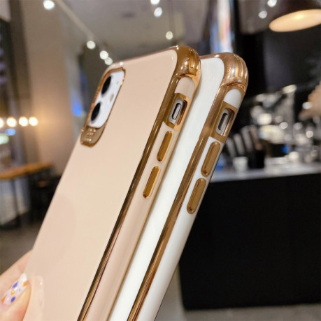 Противоударный чехол Electroplating with Lanyard для iPhone 11 Pro Max - розовое золото