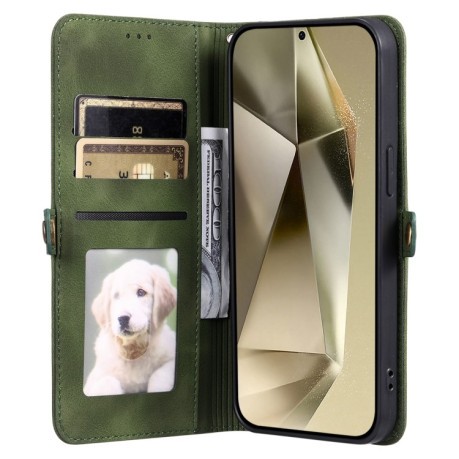 Чохол-книжка Totem Embossed Magnetic Leather для Samsung Galaxy A16 5G - зелений