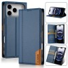 Чехол-книжка N.BEKUS P3 RFID Stitching с кармашком на карт для iPhone 18 Pro/17 Pro — синий