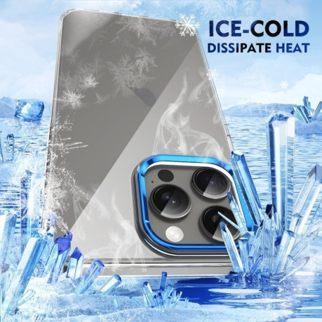 Протиударний чохол Ice Feel HD Transparent PC Full Coverage для iPhone 16 Pro Max - синій