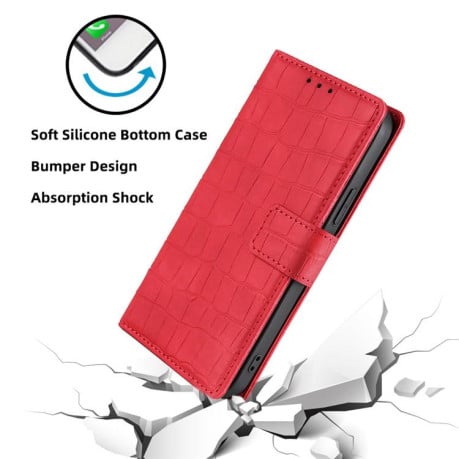Чехол-книжка Skin Feel Crocodile Texture для Xiaomi Redmi A5 4G 171.7mm - червоний