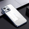 Чехол SULADA Shine Through Series Plating TPU на iPhone 15 Plus - голубой