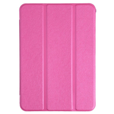 Чохол-книжка Silk Texture Three-fold на iPad mini 6 - пурпурно-червоний