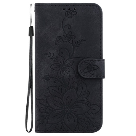 Чохол-книга Lily Embossed Leather для Realme 12 Pro / 12 Pro+ - чорний