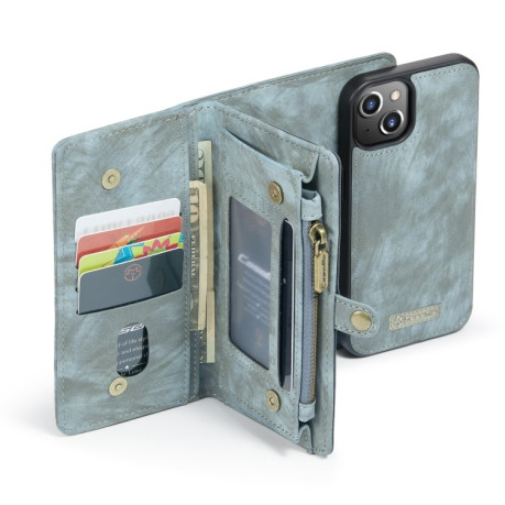 Чехол-кошелек CaseMe 008 Series Zipper Style на iPhone 13 mini - синий