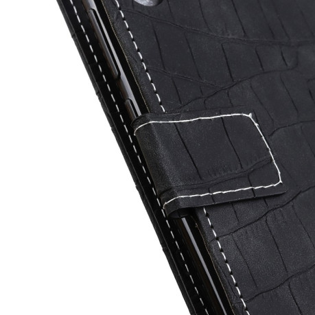 Чехол-книжка Magnetic Crocodile Texture на Realme 9i/OPPO A76/A96 - черный