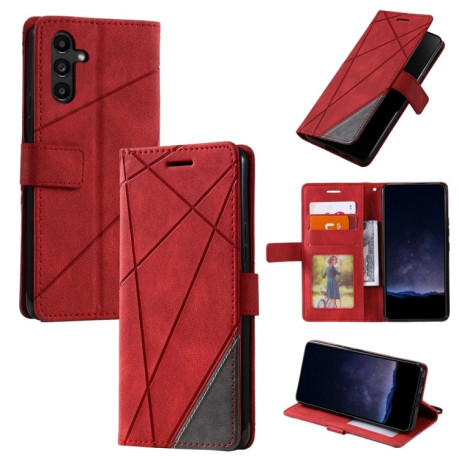 Чохол-книжка Skin Feel Splicing  для Samsung Galaxy S25+ 5G - червоний