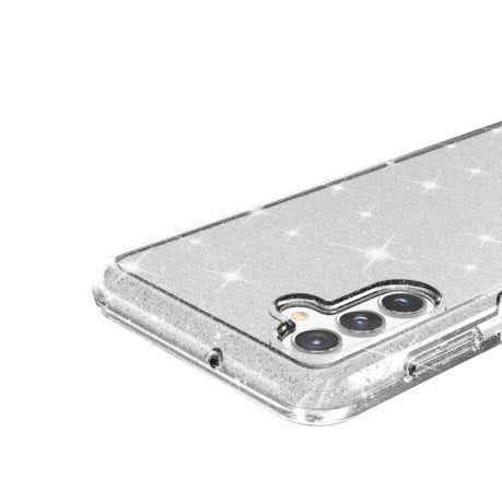 Противоударный чехол Terminator Style Glitter для Samsung Galaxy A04s/A13 5G - прозрачный