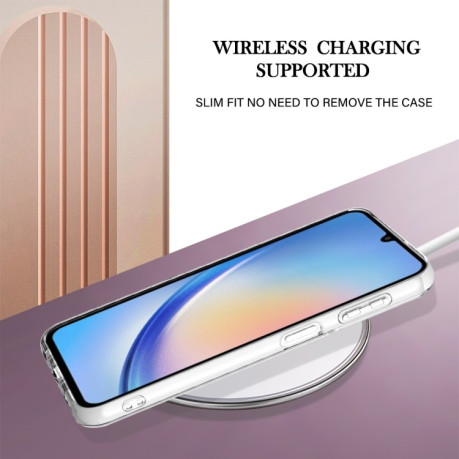 Противоударный чехол Electroplating IMD для Samsung Galaxy A24 4G - розовое золото
