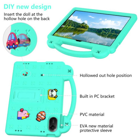 Противоударный чехол EVA Handle Kickstand Children для Xiaomi Redmi Pad 2 11 2025 - зелений