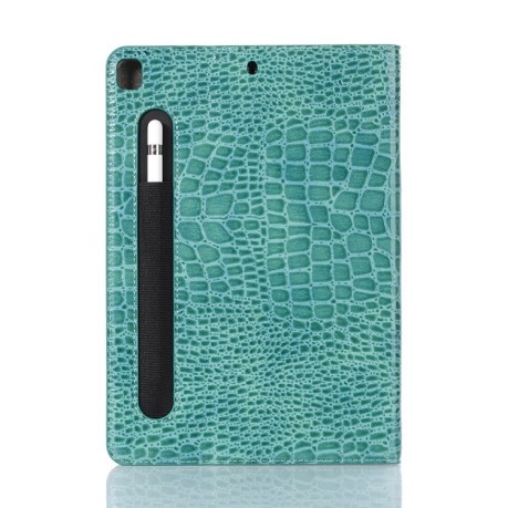 Кожаный Чехол Crocodile Texture зеленый для iPad 9/8/7 10.2 (2019/2020/2021)