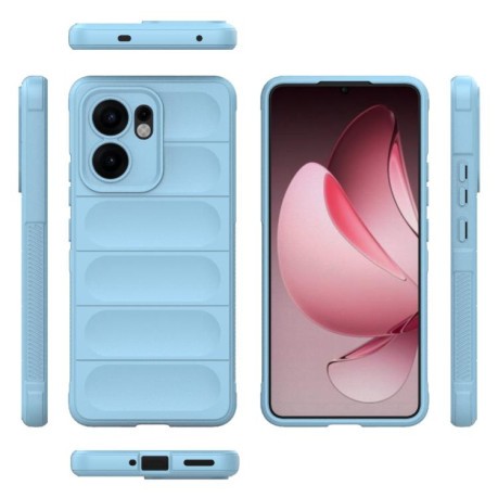 Силіконовий чохол Magic Flannel для OPPO Reno13 F/Reno13 FS- блакитний