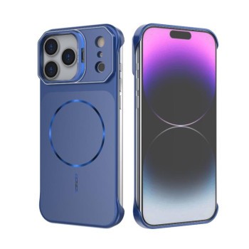 Чехол Frameless Half-Wrapped PC Magnetic без рамки на iPhone 18 Pro — синий