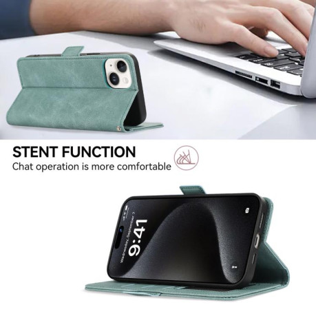 Чохол-книжка ABEEL Color Block Magnetic RFID Leather для Xiaomi Poco X7 Pro - зелений